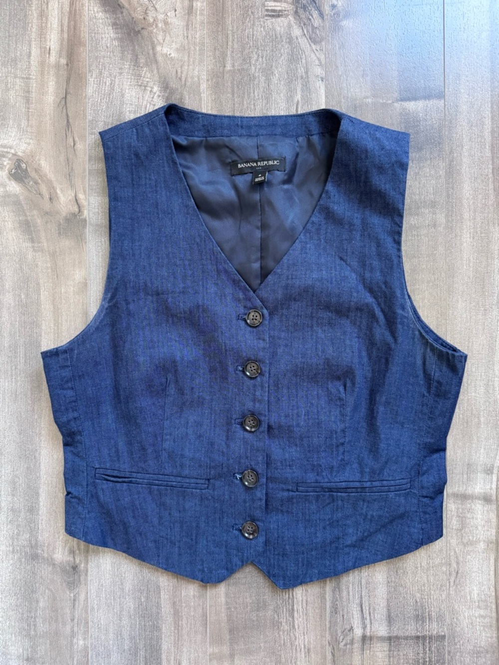 Banana Republic Navy Blue Denim Vest